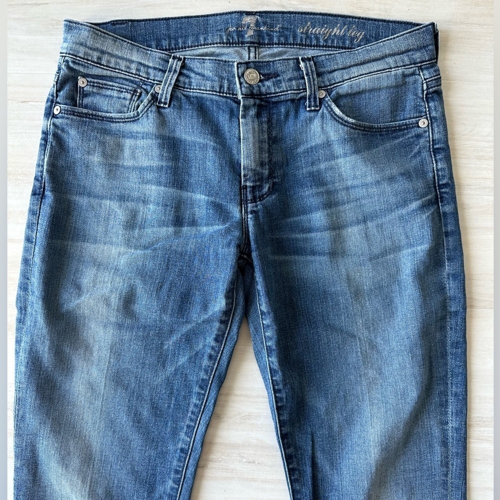 7 For All Man Kind Straight Leg Jeans - Picture 2 of 8